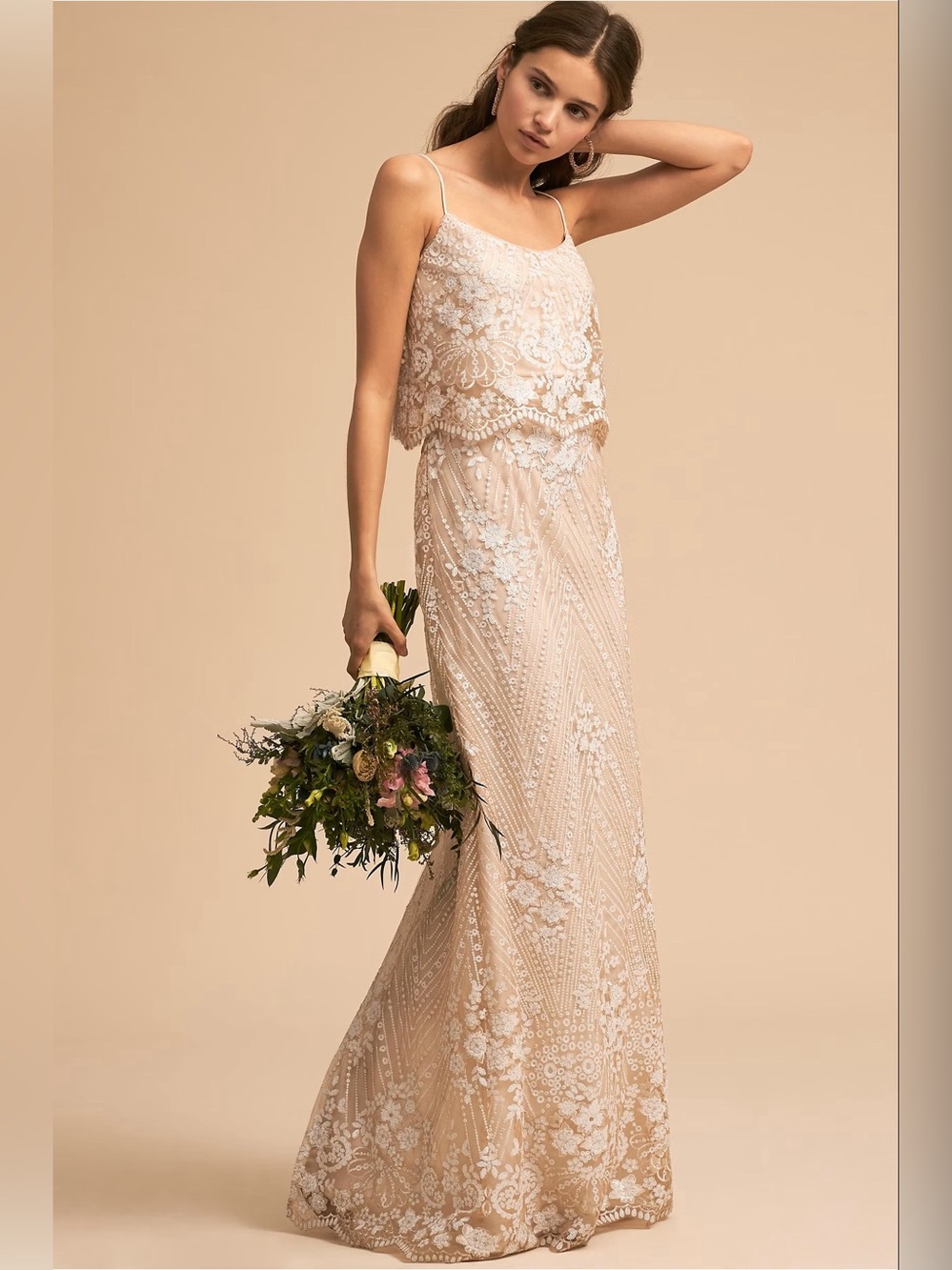 Anthropologie x BHLDN Adrianna Papell Arden Embellised Dress